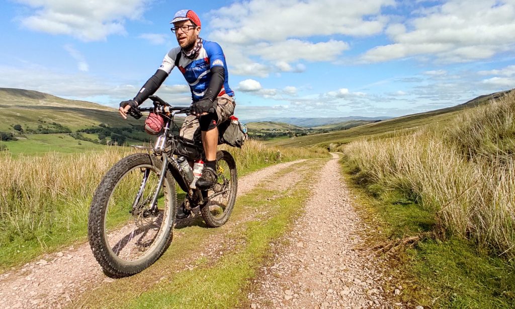Cyclist in the countryside